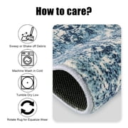 Wonnitar Washable Vintage 2x3 Rug Runner for Hallways Non-Slip, Traditional Non-Shedding Entryway Mat Soft Carpet for Bathroom Foyer Bedroom