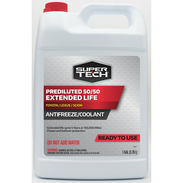 Super Tech Asian Vehicles (Red) Antifreeze+Coolant, 1 gal Ready to