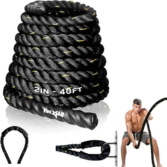 Yes4All Battle Rope No Cover 2in - 40ft