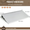 Door Threshold Ramp, 3" Rise Portable Aluminum Wheelchair Door Entry