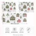 thumbnail image 2 of Yayeee Pillowcase King Size Set of 2 Satin Wrinkle Resistant Pillow Case, Green Christmas House, 2 of 7