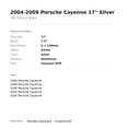 thumbnail image 3 of 2004-2009 Porsche Cayenne 17" Silver OEM Factory Wheel Rim 955362126019A1, 3 of 3
