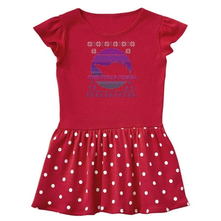 

Inktastic Faux Ugly Sweater Christmas Cruise Gift Baby Girl Dress