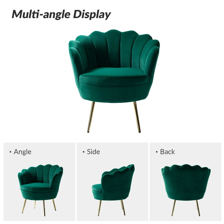 Emerald green shell chair sale