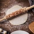 thumbnail image 2 of Christmas Embossing Rolling Pin Baking Cookies Noodles Biscuit Fondant Cake Dough Engraved Roller Snowflake, 2 of 8