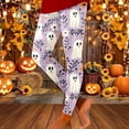 thumbnail image 3 of Kcolen Leggings for Women Halloween Stretch Halloween Printed Yoga Pants Cute Pumpkin Lounge Style Women's Yoga Leggings,Navy, 3 of 5