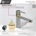 thumbnail image 3 of Stylish Single-Handle Brushed Stainless Steel Vessel Bathroom Faucet Height 11⅝" B-123S, 3 of 12