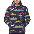 thumbnail image 4 of Hoodies for Men - Dinosaur island Long Sleeve Comfrt Men'S Fashion Hoodies & Sweatshirts, Sweatshirts for Men Hoodies Pullover Clothing Clothes with Pouch, 4 of 7