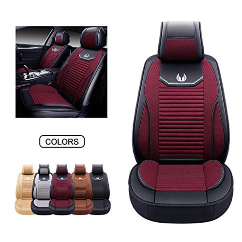 Oasis Auto Leather Fabric Car Seat Covers Faux Leatherette Automotive Vehicle Cushion Cover For Cars Suv Pick Up Truck Universal Fit Set Interior Accessories Os 008 Front Pairs Burdy Com - Oasis Auto Leather Seat Covers Jeep Cherokee