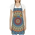 thumbnail image 3 of Rocae Round Mandala for Kitchen Aprons for Women Adjustable Cooking Kitchen Chef Apron for Men with Pockets, 3 of 7