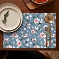 thumbnail image 4 of Pioneer Flower Floral Print Pattern Summer Placemats Table Placemats Set Of 6-Linen Kitchen Washable Placemats Table Mats 12x18 Inch Non-Slip Heat Resistant, 4 of 5