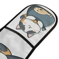 thumbnail image 4 of Yayeee Double Oven Mitt Kitchen Heat Resistant Baking 35" x7" Quilted Glove, Blue Cute Cat, 4 of 6