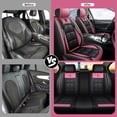 thumbnail image 2 of OTOEZ Diamond Pattern Leather Car Seat Covers, Full Coverage 5-Seat Set, Universal Fit for Cars SUVs Trucks, Waterproof & Airbag Compatible, 2 of 6