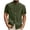 Army Green, variant on Mens Linen Shirts Btton Down Lounge Solid Color T-Shirts Vintage Comfy Short Sleeve Tees Tops with Hood Size S to 2XL