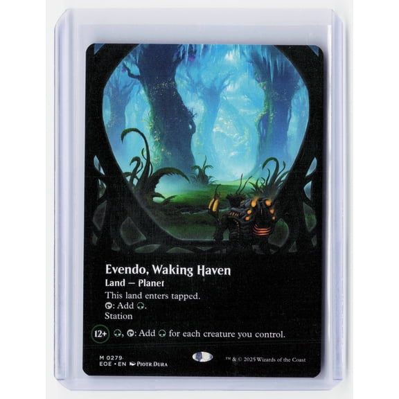 Collectible 2025 Magic The Gathering Evendo Waking Haven Borderless #0279 Edge of Eternities Mythic Nonfoil Trading Card