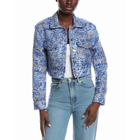Derek Lam 10 Crosby womens Marc Jacket, 6, Blue