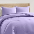 thumbnail image 6 of Virtu Comforter Sets, All Season Lightweight Solid Full Size Comforter Sets, 3-Pc Bedding Sets, Lavender, 6 of 8