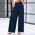 thumbnail image 2 of Up to 65% off! Plus Size Sweatpants for Womens High Waist Casual Solid Color Comfortable Casual Elastic Pants With A Waist And Long Pants, 2 of 7