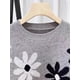 thumbnail image 4 of Suéter de punto con estampado floral de margaritas para mujer, jersey de marca de diseñador Y2K, otoño/invierno coreano, cuello redondo, Sandos, suéter para mujer, 4 of 4