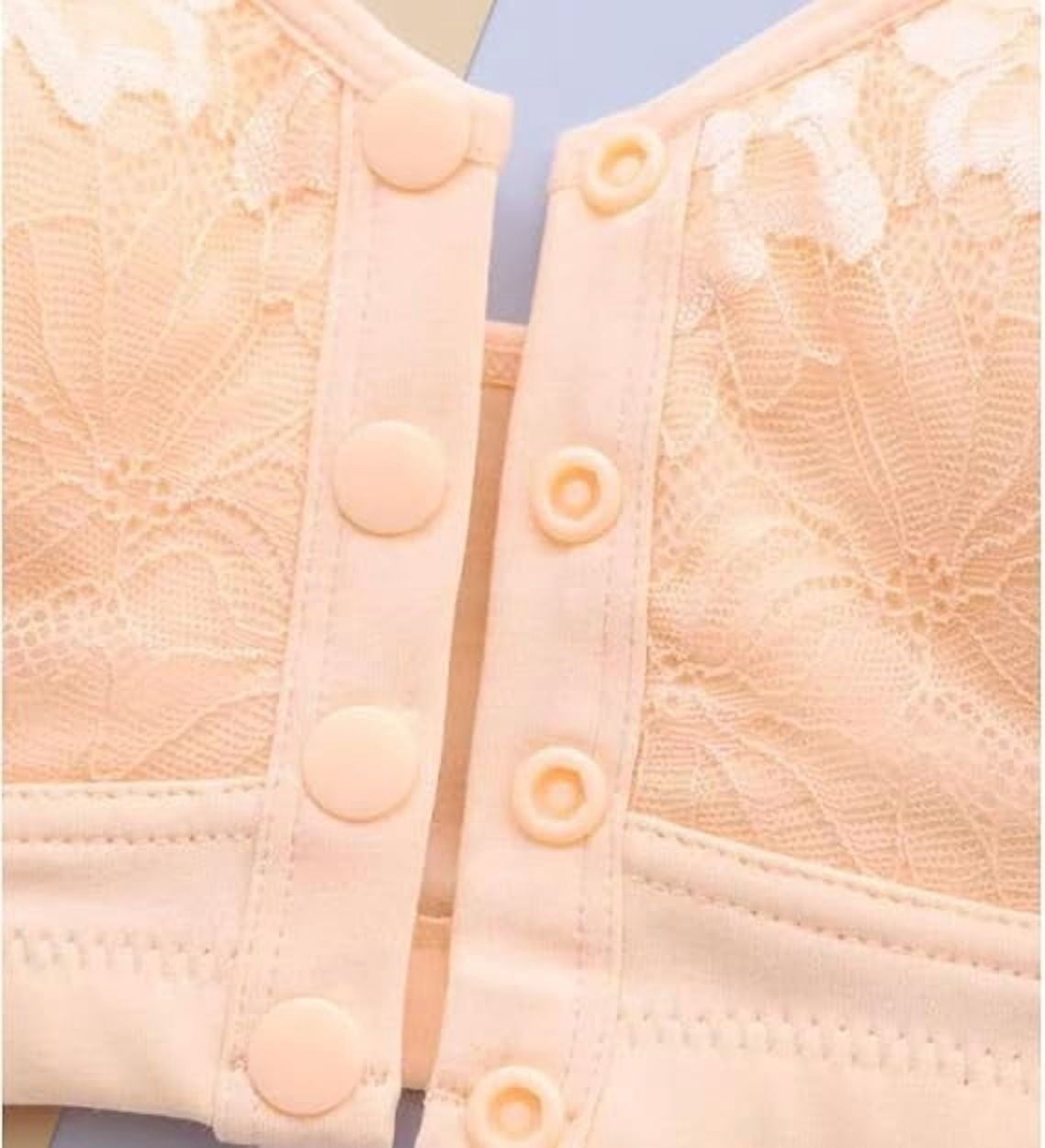 Jessmate Bra for Seniors, Emmabra Comfortable Front Button Wireless Shaping Bra, Push up Adjustable Wireless Bras