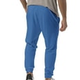 thumbnail image 3 of UKAP Men Sweatpants Elastic Waist Pants Drawstring Trousers Loose Summer Bottoms Light Blue S, 3 of 4