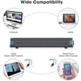 thumbnail image 4 of Compact Sound Bar with Adjustable Lights & Surround Sound for Laptops/Desktops RGB USB-Powered PC Speakers, 4 of 7