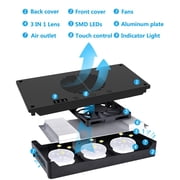 Hipargero Brand 30W LED Aquarium Light Colorful Saltwater Coral Reef Light Dimming Fish Tank Light with Timer