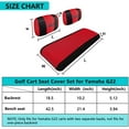 thumbnail image 2 of 10L0L Golf Cart Front Seat Cover for Yamaha G2 G9 G16 G22 & Club Car DS Pre-2000, W/ Two Separate Seat Backs Cover , Red+Black, 2 of 7