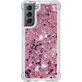 thumbnail image 2 of Samsung Galaxy S21 5G Case, Bling Glitter Liquid Clear Case Floating Quicksand Shockproof Protective Sparkle Silicone Soft TPU Case for Samsung Galaxy S21 5G, 2 of 5