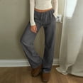 thumbnail image 2 of LIIPEE Womens Pants Casual Solid Color Full Straight-Leg Elastic Band Khakis Ladies Mid Waist Relaxed Fit Comfortable Breathable Soft Daily Pants With Pockets,XL, 2 of 8