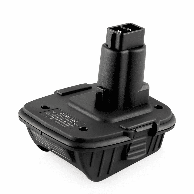 2 Pack Battery Adapter DCA1820 Compatible with Dewalt 18V/20V Lithium Battery Converter to NiCad & NiMh Tools with USB Output Charger Replacement for Dewalt 18V NiCad & NiMh Battery Tools(Black)