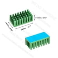 thumbnail image 3 of 28x14x11mm Without or With Thermal Pad Aluminum Network Routers Chip Heat Sinks Radiator Cooler With Thermal Pad Green With Pad 6pcs, 3 of 5