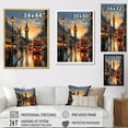 thumbnail image 4 of Designart "England City Skylineengland horizon III" Cityscapes Floater Framed Canvas Wall Art, 4 of 7
