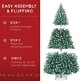 thumbnail image 5 of Best Choice Products Artificial Frosted Christmas Tree, 6ft Premium Unlit Spruce Design, Dense Branches - Blue Spruce, 5 of 7