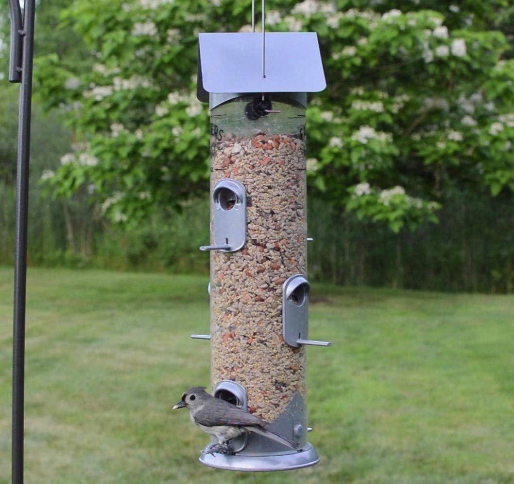 Wild Wings WWWMRS-Deco Farmhouse Deluxe Easy Clean Bird Feeder, Silver