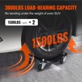 thumbnail image 3 of Juego de 2 muñecos Wheel Dolly VEVOR para mudanzas de coche de 3000 libras, 3 of 9