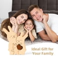 thumbnail image 4 of SMKE Wooden Bunny Family Puzzle,Easter Rabbit Tabletop Ornaments,Wood Craft Puzzles,Wooden Bunny Family Puzzle Set of 2,Natural Solid Wood Rabbit Figurines,Spring Home Decor,Easter Tabletop Ornament, 4 of 9