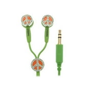 iPopperz Jewelz Peace Sign - Earphones - in-ear - wired - 3.5 mm jack - green