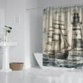 thumbnail image 4 of Nautical Sailboat Anchor Coastal Shower Curtains,Farmhouse Shower Curtains for Bathroom, Bath Shower Curtain Sets Waterproof Fabric Decor 72×72inch, 4 of 4