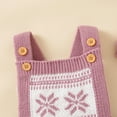 thumbnail image 4 of Baby Rompers Clothes Autumn Winter Sleeveless Knitted Newborn Boys Girls Jumpsuits Hats Caps Outfit Sets Toddler Infant Playsuit, 4 of 6