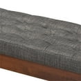 thumbnail image 4 of Baxton Studio Alona Mid-Century Upholstered Wood Bench in Gray, 4 of 8
