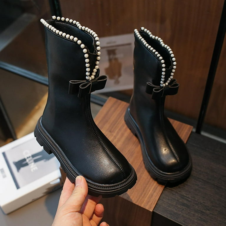 Dxzfnsa Girls Ankle Boots Girl's Glitter Chelsea Boot Kids Warm