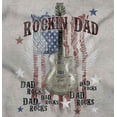 thumbnail image 2 of Fathers Day Rockin Dad Guitar USA Men's Big & Tall Long Sleeve Graphic Tee Brisco Brands 3X, 2 of 5