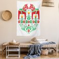 thumbnail image 2 of Polish Folk Tapestry, Floral Ornament with Cute Dala Horse Symmetric Design, Wall Hanging for Bedroom Living Room Dorm Decor, 40W X 60L Inches, Vermilion Earth Yellow Fern Green, by Ambesonne, 2 of 5