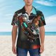 thumbnail image 2 of Balery Futuristic Robot Hummingbird Camisas hawaianas de manga corta para hombre, camisas playeras de corte holgado, camisas de vacaciones con botones,Medium, 2 of 7