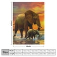 thumbnail image 4 of Chilfamy   Colorful Seaside Elephants Blanket Soft Fluffy Throw for Women White, 4 of 6