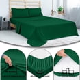 thumbnail image 6 of ROYALE LINENS 300 Thread Count 100% Long Staple Combed Cotton Sheet Set - 3 Piece Twin Bed Sheet 1 Fitted Sheet, 1 Flat Sheet, 1 Pillow Case - Breathable Crisp Percale Sheet Set (Twin, Hunter Green), 6 of 10