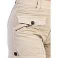 thumbnail image 5 of Pantalones cortos cargo para mujer Color sólido Bolsillo con solapa enrollada Casual Senderismo Verano 2023 Trendy Beige Manga enrollada Dobladillo X-Large, 5 of 5