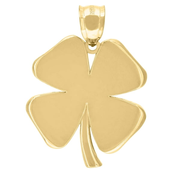 10kt Real Yellow Gold Womens Four Leaf Charm Pendant