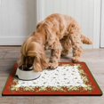 thumbnail image 2 of Dog Food Mat, Dog Mat for Food and Water, Pet Dog Cat Bowl Mat, Non-Slip Super Absorbent Water Bowl Mat with Funny Christmas Pine Branches,16inx24in, 2 of 7